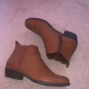 Brown ankle booties